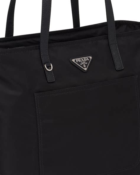 topstitched nylon tote bag prada|prada nylon waist bags.